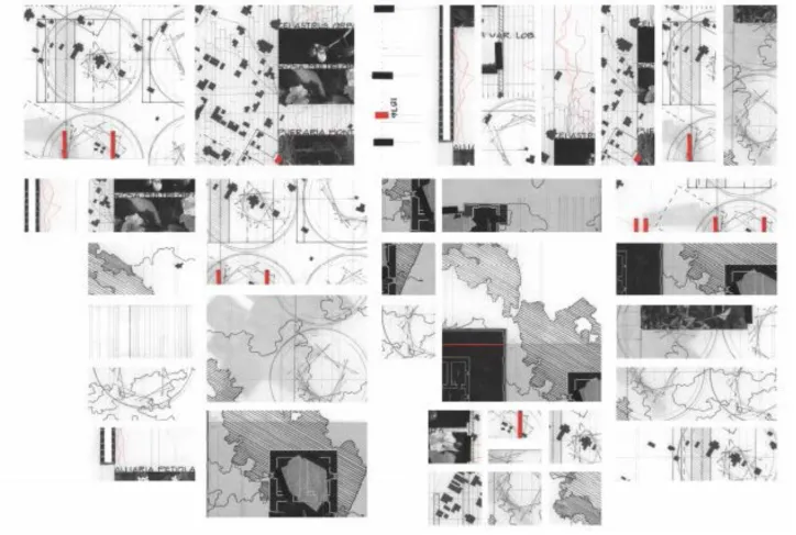 Figure 6: Site Map Image Fragments. This image compiles the smaller fragments of the site map from which models were later generated