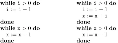 Fig. 1.Two similar programs with diﬀerent runtime