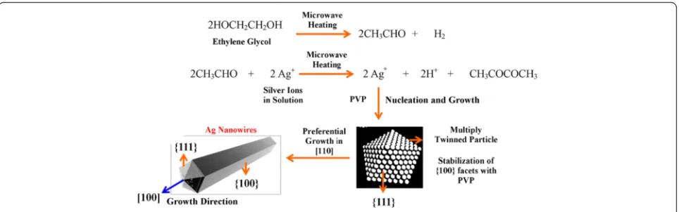 Figure 6 Proposed mechanism for the synthesis of silver nanowires through microwave-assisted hydrothermal method (MAH).