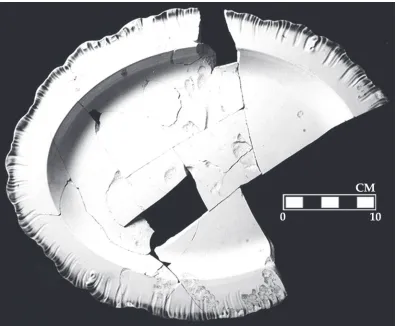 Figure 3. Reconstructed pearlware meat dish found in the builder’s trench of the stone foundation