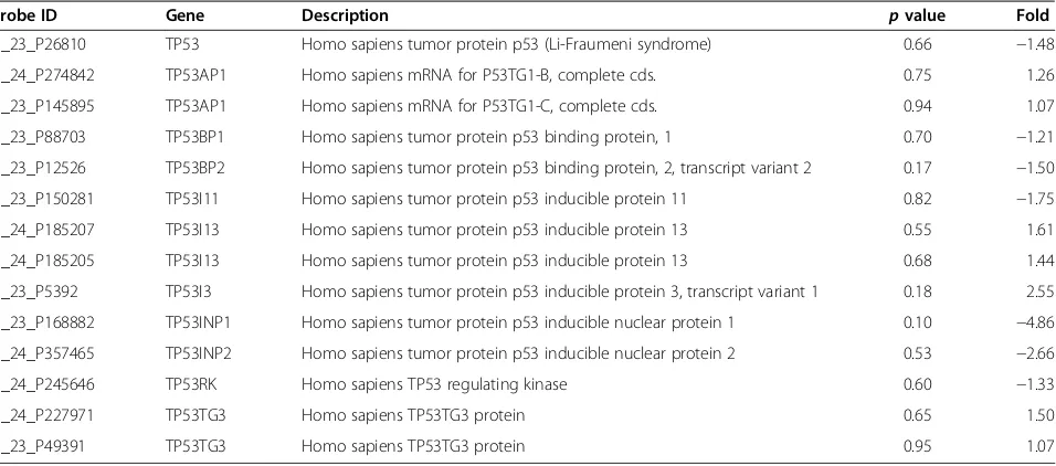 Table 4 mRNA expressions of TP53 and related genes in SWCNT-transformed BEAS-2B cells