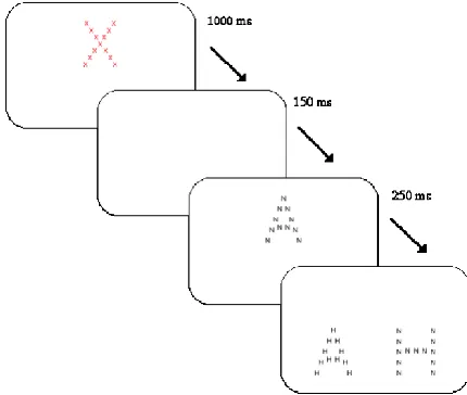 Fig. 2 The Navon task: presentation of stimuli 