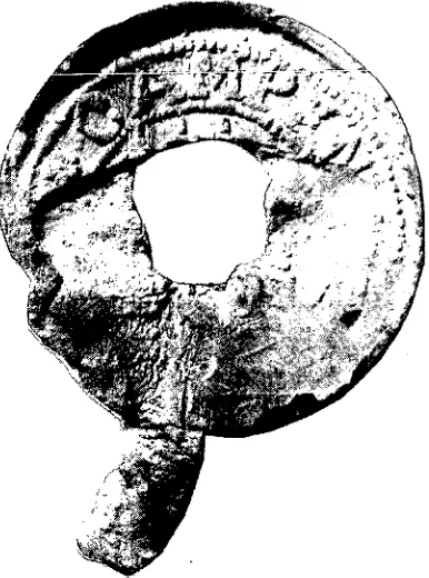 Figure 2. of legend: Cloth seal, front: coat of arms of Kampen; CAMPEN; from Steele site, 6716/100