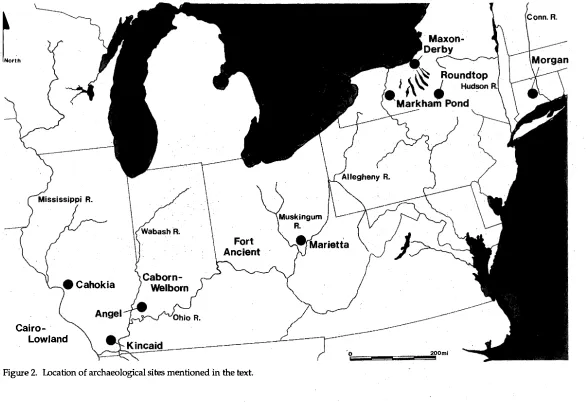 Figure 2. Location of archaeological sites mentioned in the text. 