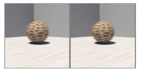 Fig. 3 An example of displaying comparison clips on stereo television