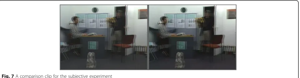 Fig. 7 A comparison clip for the subjective experiment