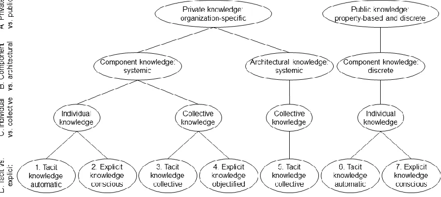 Figure 1. Knowledge Typology, after Matusik and Hill (1998)  