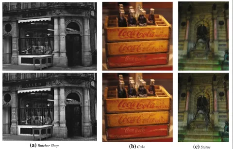Fig. 8 Set of real camera-shaken images for comparing with non-geometrical methods
