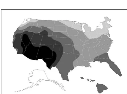 Figure 1-2North American solar resource. Image courtesy Department of Energy.