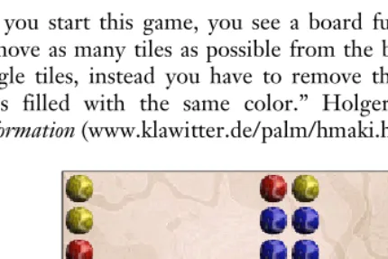Figure 5. The board of SameGame, the Gnome/KDE version of HMaki.