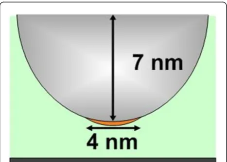 Figure 7 Schematic diagram showing distribution of Au atomson the tip apex.