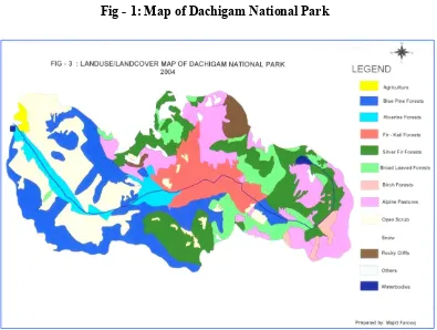 Fig - 1: Map of Dachigam National Park 