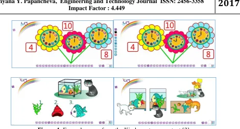 Figura 1. Example pages from the Kindergarten e-content [3] 