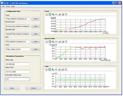 Fig. 8 User Interface for the configuration of Route Generator module for the case study in Spain