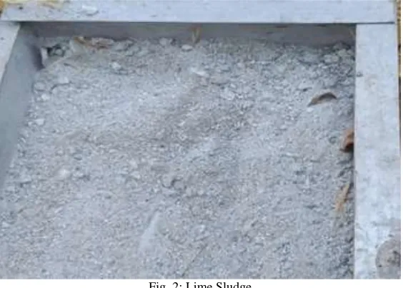 Fig. 2: Lime Sludge 