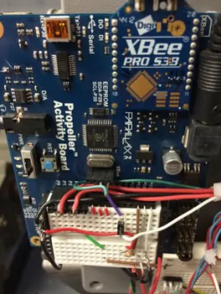 Figure 4. myRio data acquisition system used to  collect data and control AgDrone functions