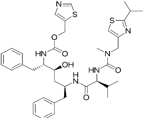Fig 1: Chemical Structure of Ritonavir[25]  