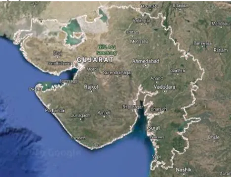 Fig. 3: Satellite image of Surat 