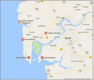 Fig. 5: Satellite image of Beaches in Surat 