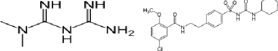 Fig 1.1: Structures of Metformin & Glibenclamide 