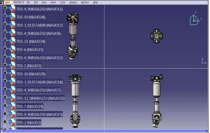 Fig. 3.1: Drive shaft (CATIA modelling) 