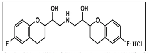 FIG. 2: CHEMICAL STRUCTURE OF NEBIVOLOL  HYDROCHLORIDE 