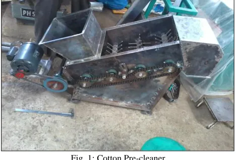 Fig. 1: Cotton Pre-cleaner 