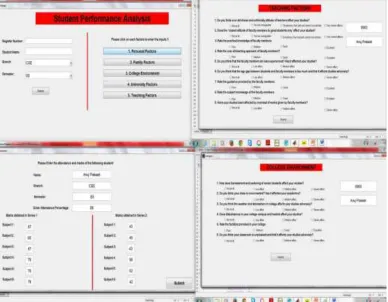 Fig. 6: GUI of the system to collect student details 