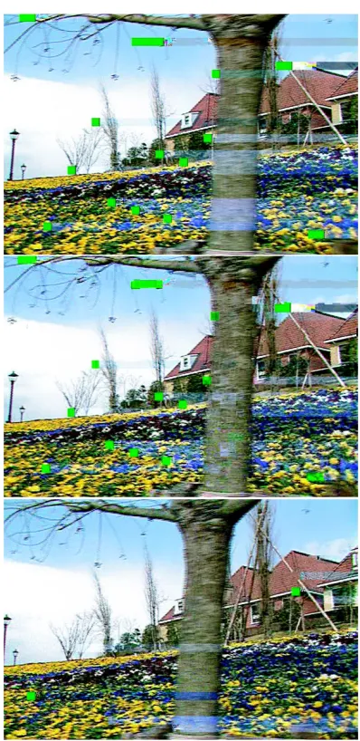 Figure 9: The results of the Steganocodec,with same error sequenceas before. Again no spatial error concealment