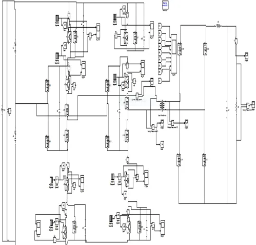 Fig. 4: Simulink diagram of Five-Level ZVZCS DC-DC converter 