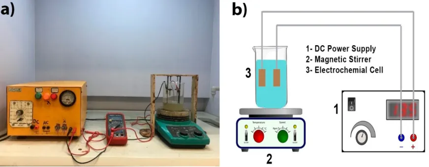 Fig 1. (a)  EF apparatus, (b) EF schematic diagram  