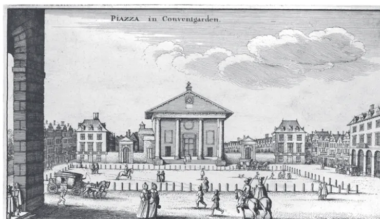Fig. 7. W. Hollar, The Piazza of Covent Garden (c.1647). © The Trustees of the British Museum.