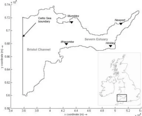 Fig. 2 Study area: the Bristol Channel and Severn Estuary (UK). 
