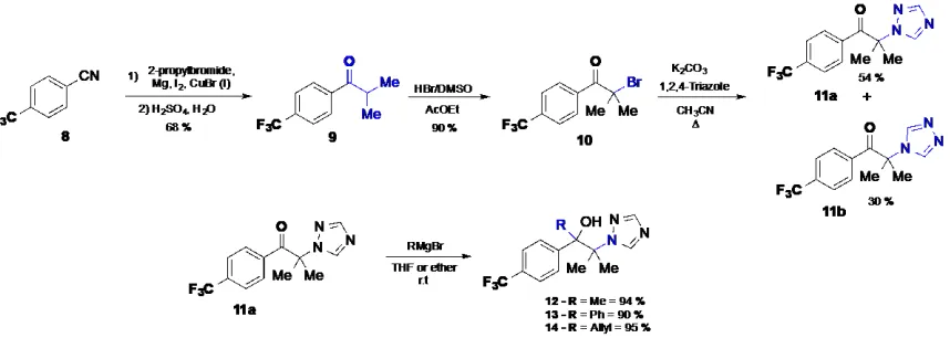 Fig. 3. Synthesis route of target compounds 4 to 7.  