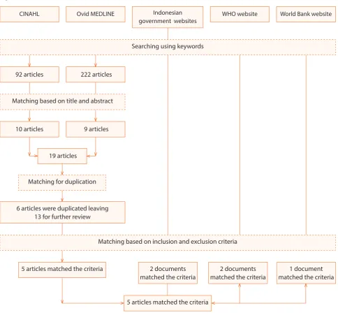 Figure 1. Articles and documents retrieved from databases and websites