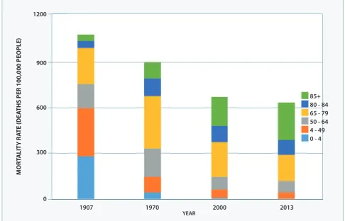 Figure 1: Changes in Mortality Rates 1907 to 2013, Australia