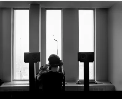 Figure 1. Stephen Vitiello, World Trade Center Recordings, photo by Johnna MacArthur, 1999.