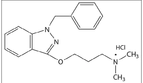 FIG. 1: CHEMICAL STRUCTURE OF BENZYDAMINE  HYDROCHLORIDE 