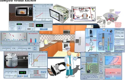 Figure 3.  The gamified 3D version of the virtual kitchen running on a smartphone.  