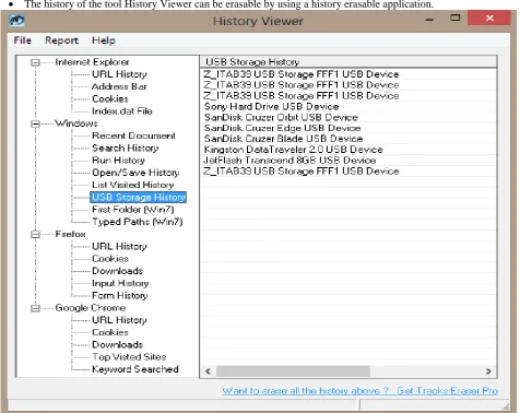 Figure 1. History Viewer Interface  