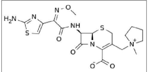 FIG. 1: STRUCTURE OF CEFEPIME 