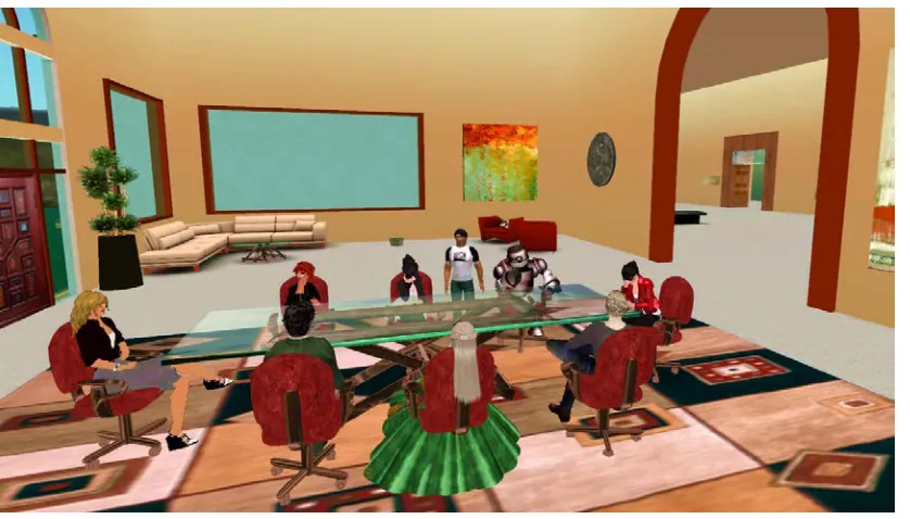 Figure 1. Group discussion in Second Life 