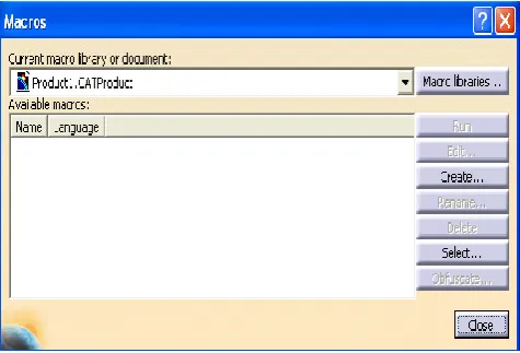 Figure 5. Screen short of save macro.