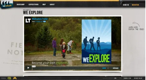 Figure 3. WeExplore: a user-driven adventure learning environment.  