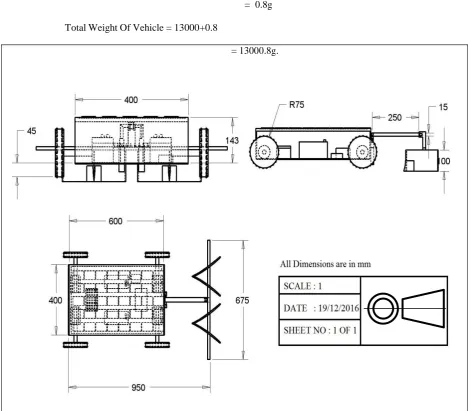 Fig 3.3 2-D Drawing of furrow ridger 