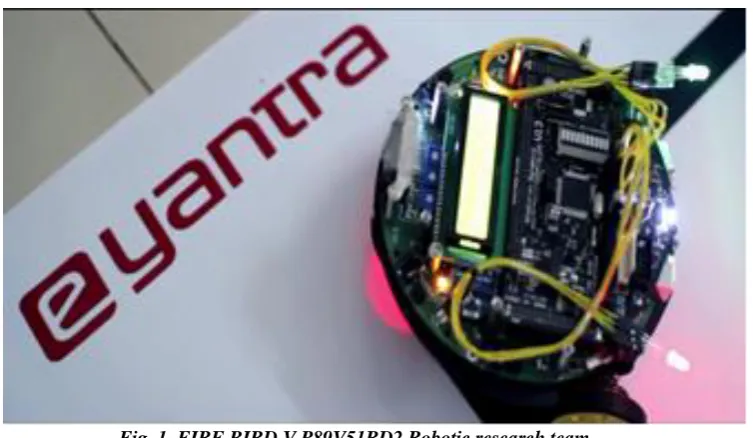 Fig. 1. FIRE BIRD V P89V51RD2 Robotic research team.  