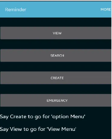 Figure 5.1 displays the screenshot for Home page. In this, the user can create, view and search reminders