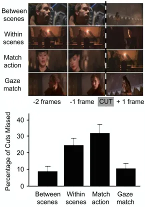Figure 2: The top panel shows four types of cut from Blade Runner (Ridley Scott, 