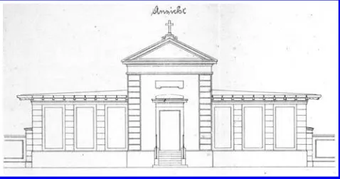 Figure 4 Carlo von Boog (?), preliminary elevation for the mortuary at Mauer-Öhling asylum, 1899 (Lower Austrian Provincial Archive, St