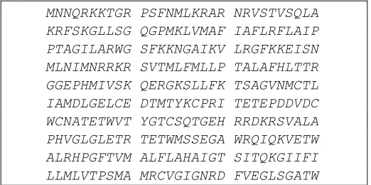 FIG. 1: AMINO ACIDS SEQUENCE FOR DENGUE VIRUS TYPE1 DATASET 
